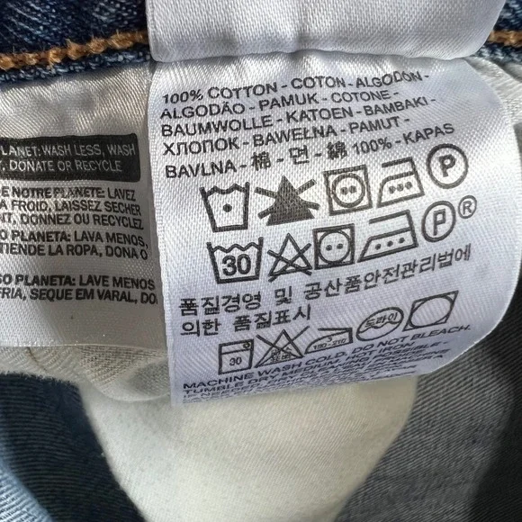 LEVI'S 501XX Mens Jeans 34x32 Light Wash Button Fly Distressed Rips Tears Casual - Picture 4 of 16